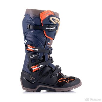 boty TECH 7 ENDURO DRYSTAR, ALPINESTARS (modrá/šedá/oranžová - 2