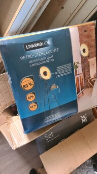 Retro/industriální kovová lampa černo zlatá - 2