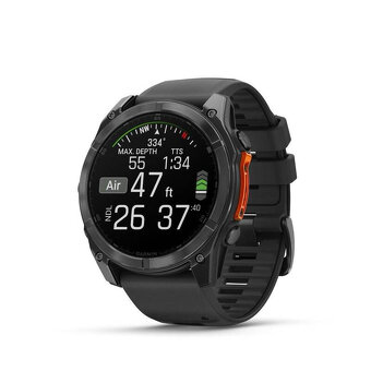 Garmin Fenix 8 51mm AMOLED - Slate Gray/Black Silicone Band - 2