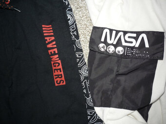 2x tepláky vel 140-146 Marvel, NASA-H&M - 2