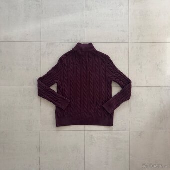 Ralph Lauren Polo vínový 1/4 zip svetr - 2