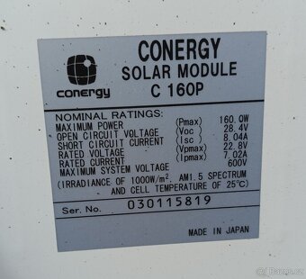 Solární panel fotovoltaický 160W - 2