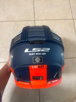 LS2 MX437 FAST EVO MINI XCODE M. FL.ORANGE BLUE (Velikost: M - 2