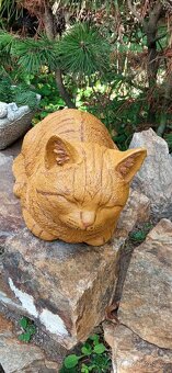 Zahradní dekorace- Dřímající kočka 3 - 2