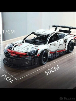 Nová velká stavebnice Porshe 911 závodní auto 1580 dílků dél - 2