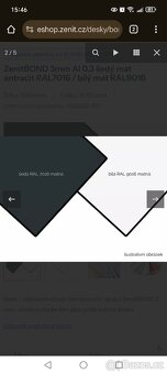 BOND deska - antracit/ bílá - 2