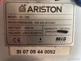 Ohřívač vody Ariston SI - 100 nerezový kotel - 2