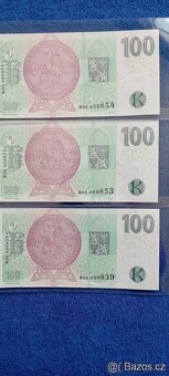 100 Kč s přítiskem UNC - 2