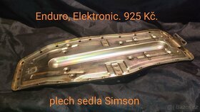 Plechy sedadel Jawa, pio, Simson. - 2