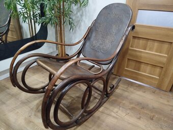 Starožitné houpací křeslo THONET - 2