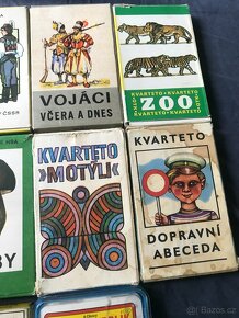 3ks staré retro karty kvarteto 200kč za kus - 2