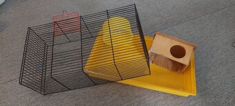 Klec pro křečky nebo křečíky - žlutá (50,0x28,0x25,0cm) - 2