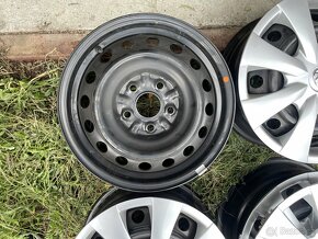 zanovni plechove disky 5x114,3 R15 + poklice - 2