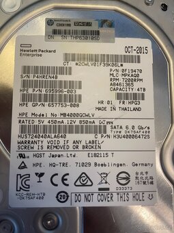 HDD 4TB SATA / 7200 RPM / Midline / hot-swap / 3,5" - 2