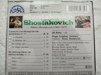 CD Dmitry Shostakovich Cello Concerto No.1 + The Golden Age - 2