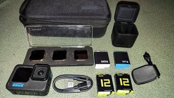 GoPro Hero 10 Black + ND filtry + nabíječka + 3 baterky - 2