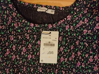 Květované šaty, vel.38, nové - 2