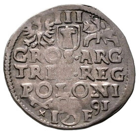 3 Groše Zikmund III. r. 1591 Polsko - 2
