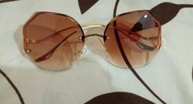 Nové dámské sluneční brýle hranaté hnědé Stylové módní - 2