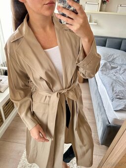 ZARA KRÁSNÝ BÉŽOVÝ TRENCH COAT / KABÁTEK - 2