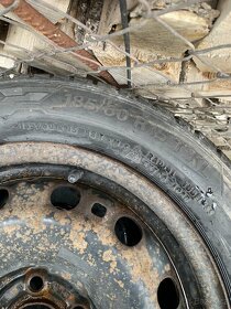plechové disky 5x100 se zimními pneu 185/55r15 - 2