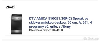Sporák Amica - 2
