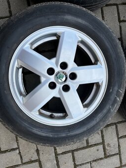 4x alu disky 5x100 R15, letní pneu - 2