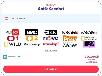 AntikTV voucher 12 měsíců IPTV sledovaniTV LepsiTv oneplay - 2