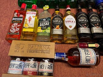 láhve Jack Daniels, Beefeater, Heffron, zelená - 2