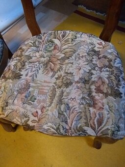 Židle masivní jídelní 4 kusy - pěkný stav - 2