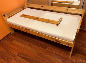 postel dětská 160x80cm, masiv, matrace - 2