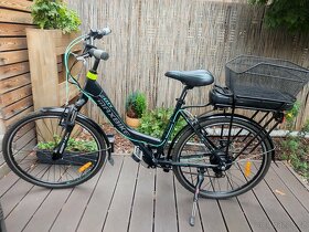 Maxbike E - City 26 18" černý mat + tyrkysová 2020 - 2