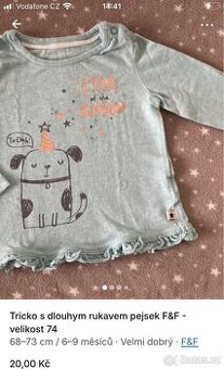 Hezke obleceni holka - velikost 74/80 - 2