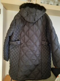 Nový prošívaný černý kabát kapucí pro baculky vel.54. - 2