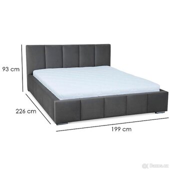 Postel nova 180x200 s úložným prostorem velkým + rošt : 9000 - 2