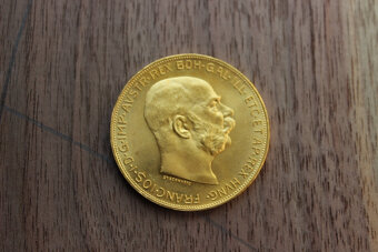 100 korún,investiční zlato 1915 - 2