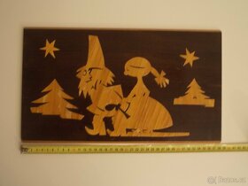 Starý dřevěný interzovaný obraz.. - 2