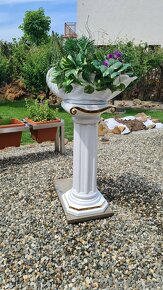 Fontána, keramická mušle + sloup - 2