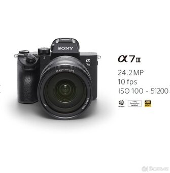 Sony a7iii + plus objektivy 35, 55, 85 pronájem - 2
