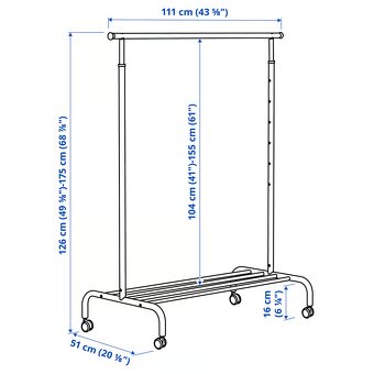 Šatní stojan Rigga Ikea - 2