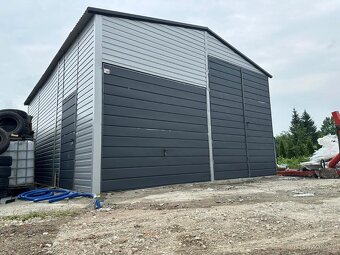 Plechová garáž 6x7m - 2