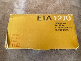 Stará retro žehlička ETA - 2