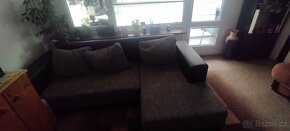 Prodám černý a hnědý gauč - 2