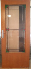 Interiérové dveře barevně prosklené levé 80 - SLEVA - 2