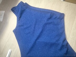 Modré krátké plesové šaty - 2