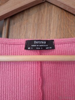 Růžové midi šaty Bershka, velikost S - 2