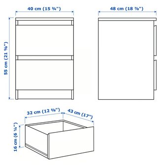 Nocni stolky malm cernohnede - 2