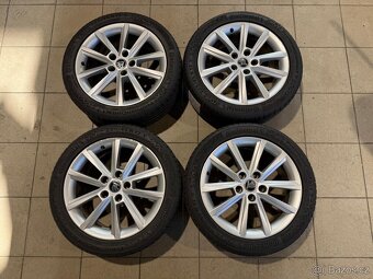 Alu kola TERON R17 5x112 ET49 + letní pneu 225/45 R17 - 2