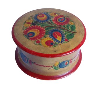 Malovaná dřevěná dóza - 2