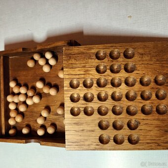 Dřevěná hra Solitér-Hlavolam - 2